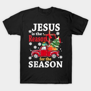 Christian Jesus The Reason Xmas Holiday Season Christmas T-Shirt